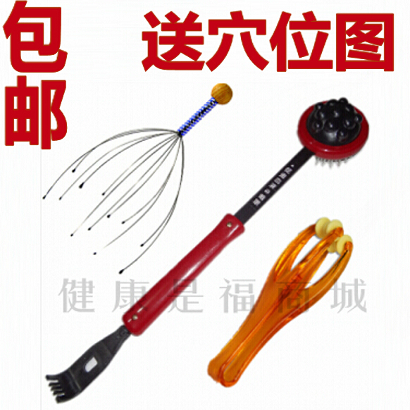 Massage pounding back mallet healthy hammer slapping sha rod meridian pat octopus head massager finger massager