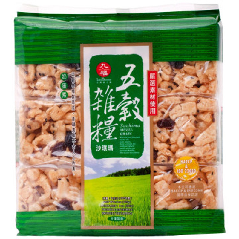 【天猫超市】台湾地区进口 九福五谷杂粮沙琪玛227g 糕点零食点心