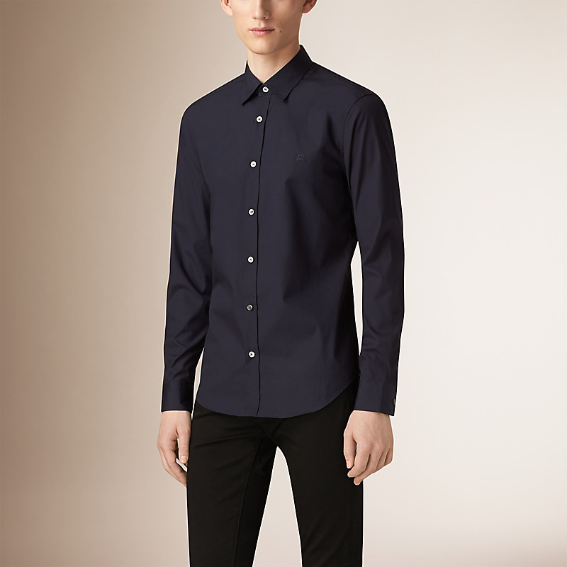 BURBERRY/博柏利弹力棉府绸衬衫 39911571