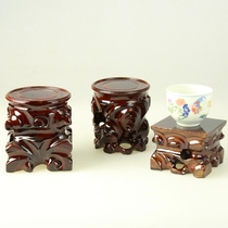 Multi-provincial thick solid wood base wooden base root carving base round base square base