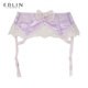 EBLIN Cám dỗ quyến rũ lãng mạn Lady Garter ECFC711041 dây nịt bít tất phối ren nơ màu trắng Nịt Tất