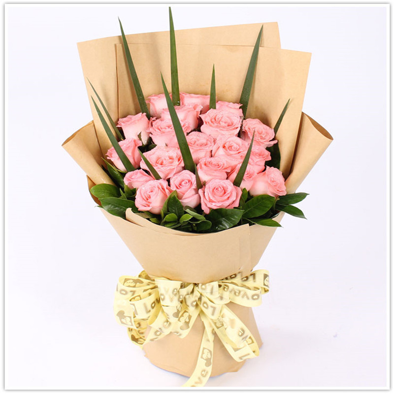宝坻花店生日送花19朵粉玫瑰鲜花速递同城塘沽天津泽州县求婚预定