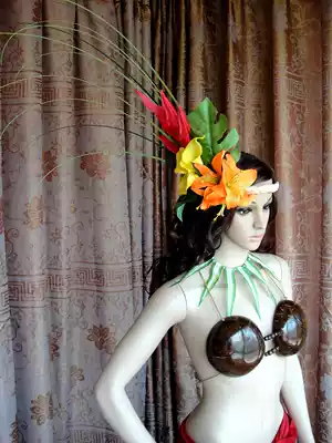 Hawaiian Hula Hair Decoration Tahiti Hula Performance Basic headdress Tahiti headdress