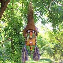 Medium square face swallowing mouth handmade wind chime hanging decoration Yunnan Lijiang characteristic wall hanging town house door decoration Inn tea room decoration