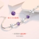 Vòng đeo tay nữ s925 sterling silver clover Nhật Bản và Hàn Quốc phiên bản của cá tính sinh viên đơn giản Sen vòng đeo tay để gửi bạn gái món quà sinh nhật