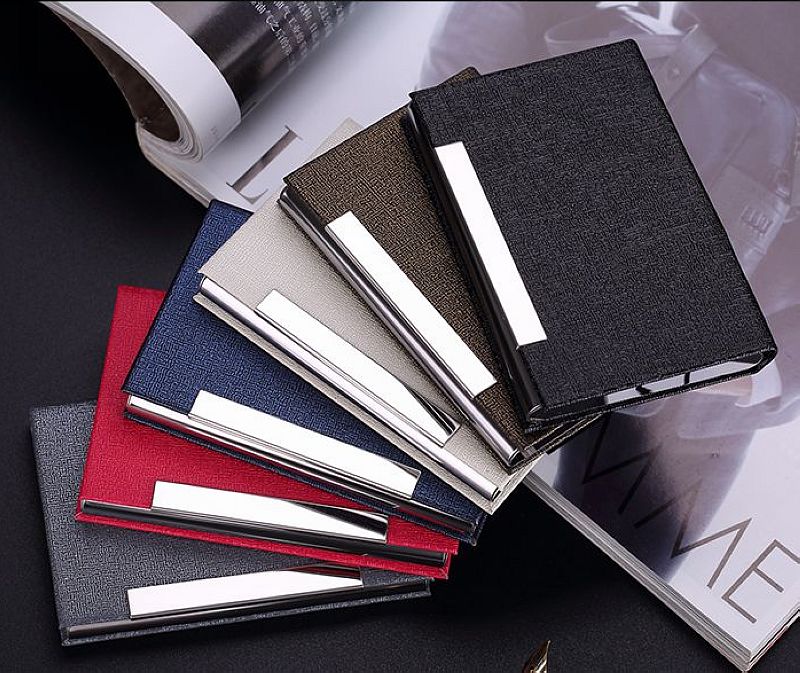 South Korea Men's Business Thickening Big Capacity Name Film Clip Fashion Lady Creative Name Film Box Custom LOGO