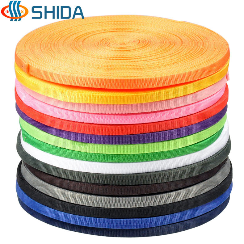 Shida Polypropylene Flat Veins PP Webbing Colored Bags Clothing Decorative Accessories DIY Webbing 1cm * 45 m