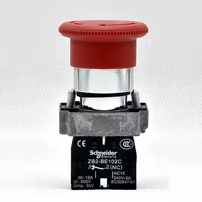 Schneider self-locking emergency stop button switch XB2-BS542C metal 1NC ZBE-BE102C
