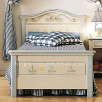 Childrens room furniture combination set set furniture boy boy youth European student Prince single bed 1 5 meters