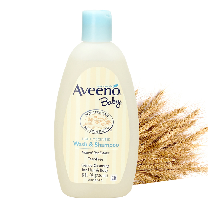 美国Aveeno baby艾维诺天然燕麦婴儿无泪洗发水沐浴露236ml