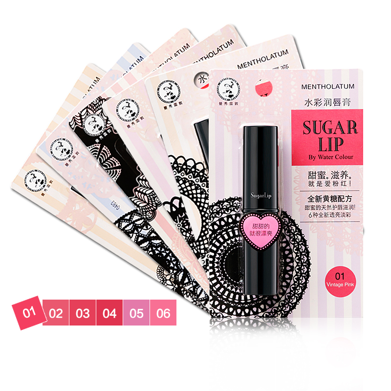 曼秀雷敦唇膏水彩润唇膏滋润补水女士淡彩口红持久保湿不脱色唇彩