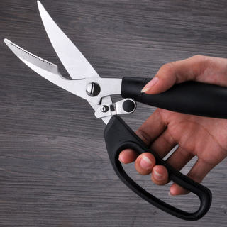 Good Hand Feel, Stainless Steel Kitchen Scissors, Powerful Chicken Bone Scissors, Multi-Functional Duck and Fish Meat Scissors