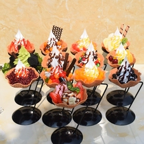 Simulation flower cone ice cream bowl style crispy ice cream model ice cream model fake dessert