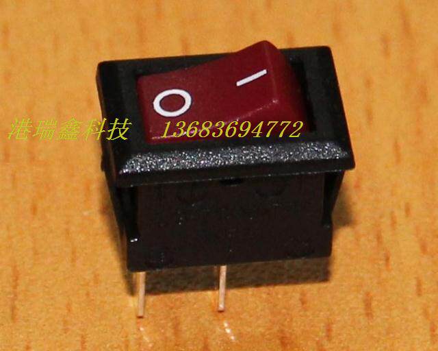 Ultra small power switch Taiwan bright group LIGHT rocker switch red single-way mini-seesaw switch MRA