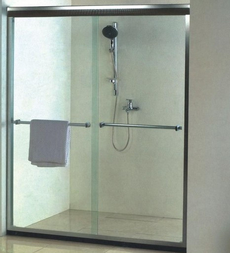 Shower room with double shifting door Easy shower room tempered glass door sliding door punching shower room booking for installation