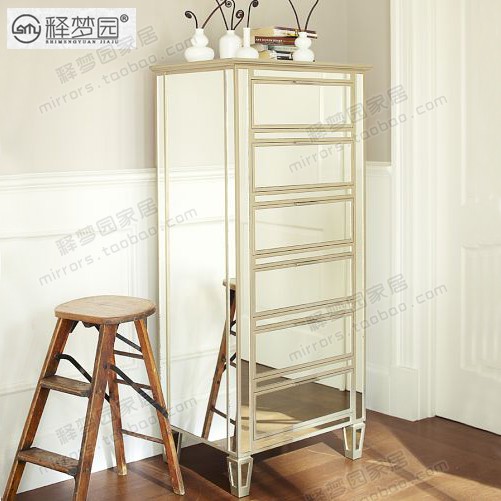 Dream Garden European-style mirror furniture storage cabinet six-drawer cabinet storage cabinet storage cabinet post-modern style F1537