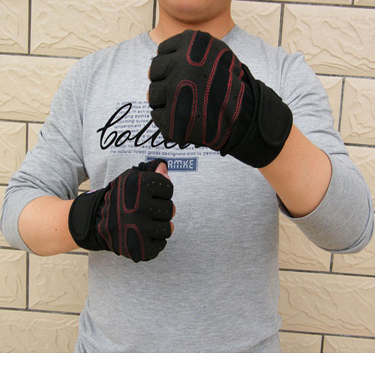 Palm guard half finger gloves with wrist guard fitness dumbbell weightlifting equipment wear-resistant non-slip breathable push-up tactics