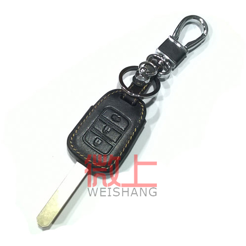 专用于东风本田XRV缤智新飞度杰德汽车改装真皮钥匙包扣皮套用品