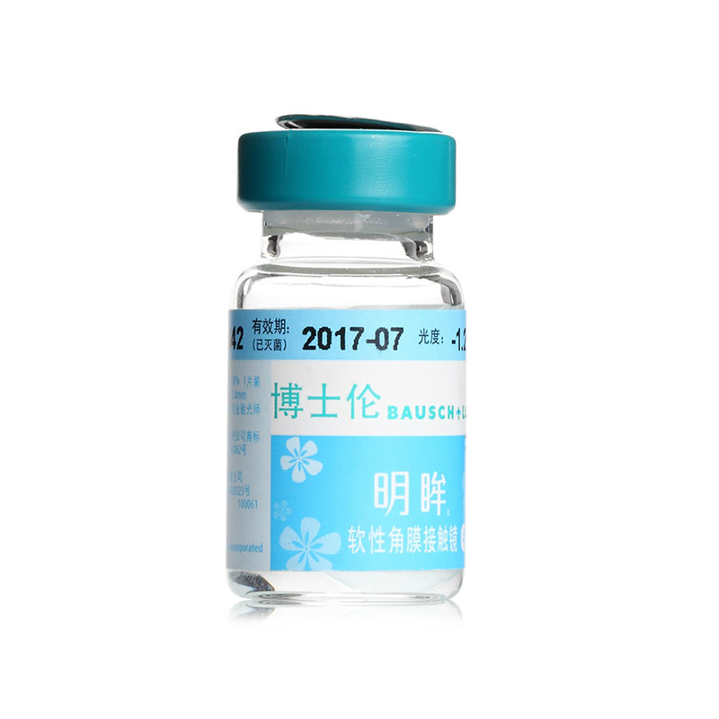 博士伦 明眸 近视隐形眼镜年抛1片装 舒适水润透氧qx