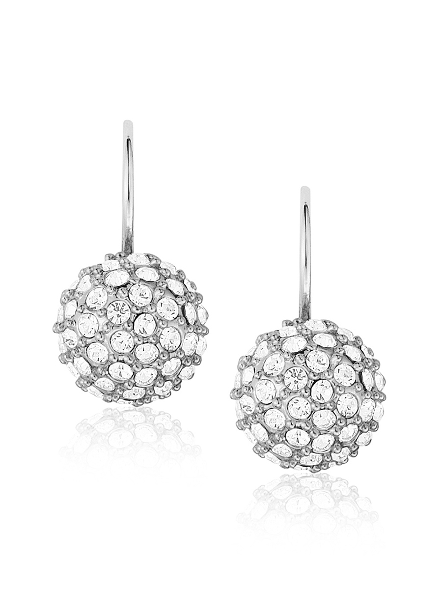 DYRBERG/KERN 银色流行系列花球耳环