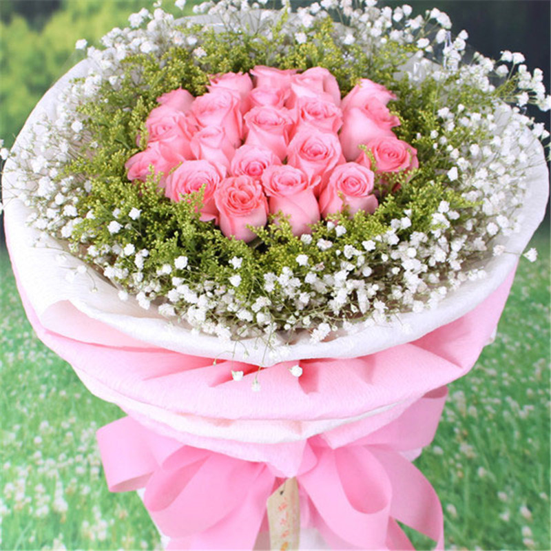 无锡花店送花19粉玫瑰同鲜花速递同城南京扬中沁源县求婚预定七夕