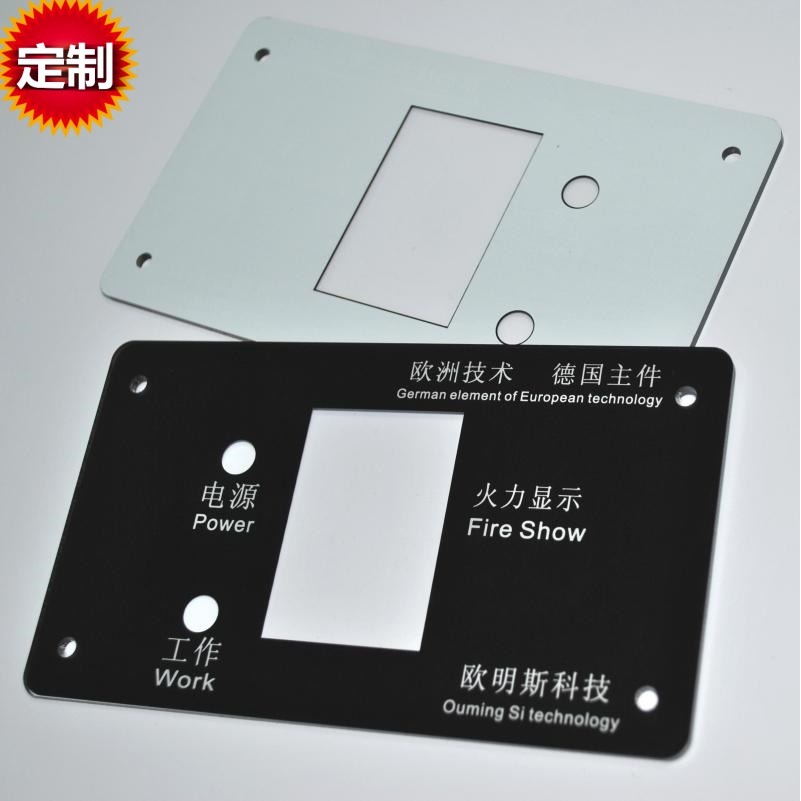 Customized acrylic panel window lens sign nameplate