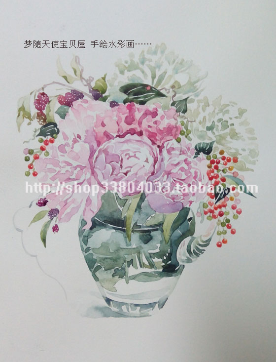 Pure Hand Painted Watercolor Painting Flower Series of Ski Flowers Flowers Flowers of Flowers Flowers