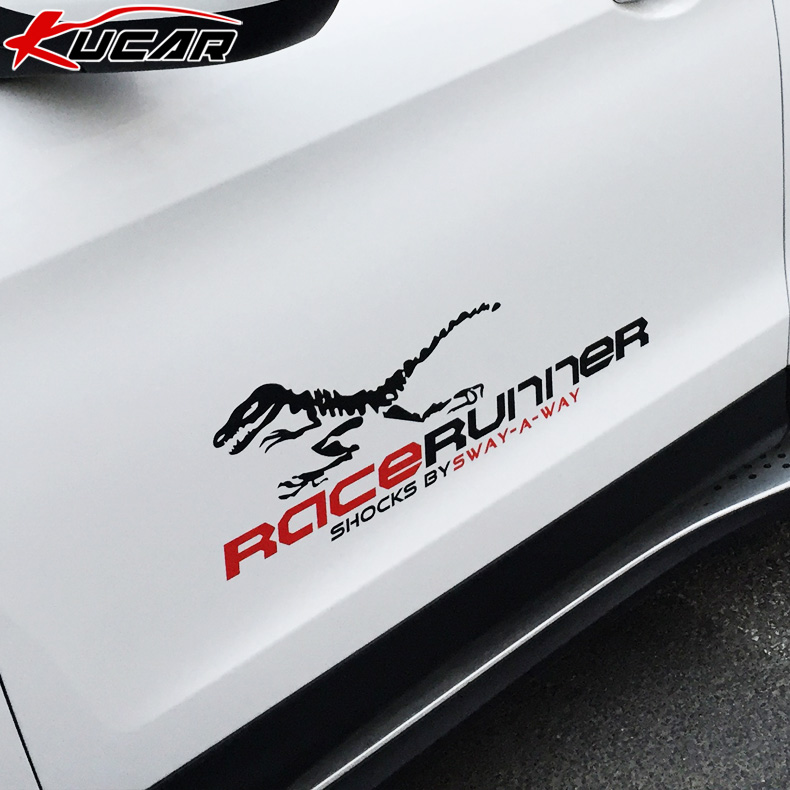 kucar car decoration stickers off-road vehicle stickers personality reflective patch military dinosaur door stickers tail glass stickers