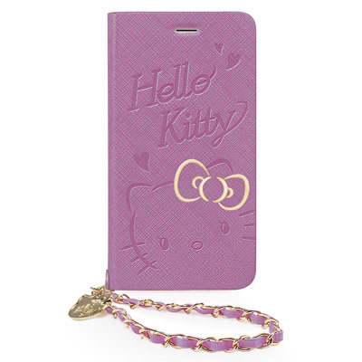 GARMMA Hello Kitty iPhone6 4 7 inch side hatchback laminated leather cover-Phantom Purple