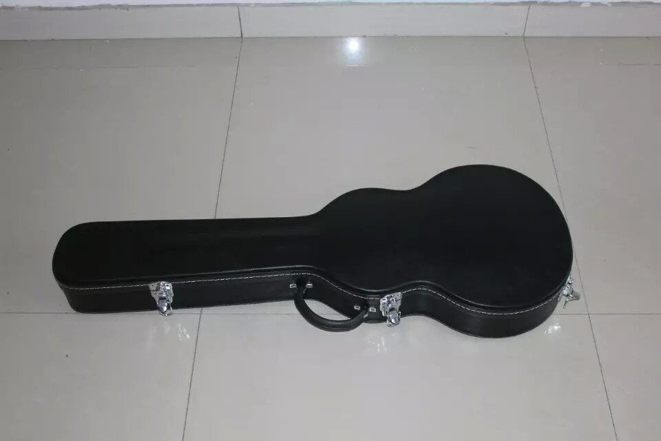 2018 new factory direct high-grade LP electric guitar drum surface black leather case red diamond velvet inside