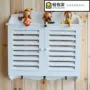 Rỗng louver vườn mét hộp trang trí tắc hộp trang trí tường hộp mét trang trí sơn tường gắn hộp phân phối điện châu Âu - Cái hộp hộp quà bằng gỗ