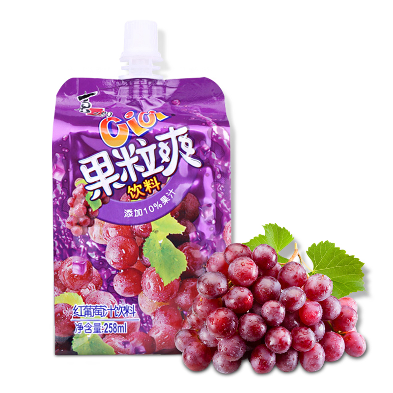 【天猫超市】喜之郎 cici红葡萄果粒爽果冻 258ml 婚庆休闲小零食