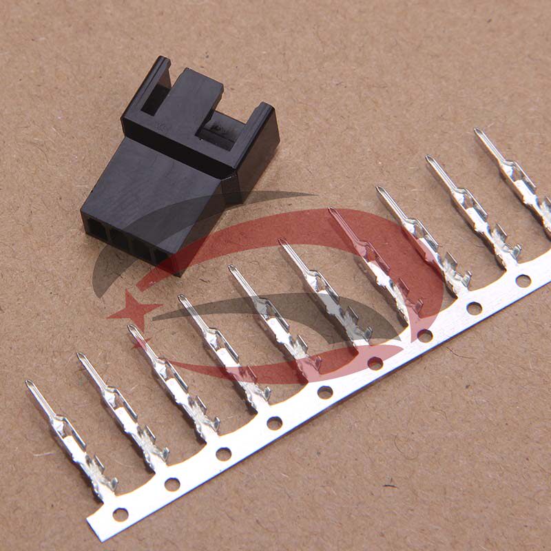 Fan connector socket mother seat 2540 4P3 plus 1P glues shell plug matching pin black 10 set up for spot