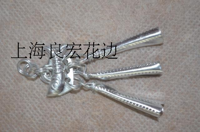 Miao silver jewelry Clothing accessories Ethnic aluminum jewelry DIY clothing accessories Single-sided small fish