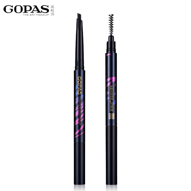 GOPAS/高柏诗塑型旋转眉笔0.3g持久防水防汗不晕染带眉刷免削