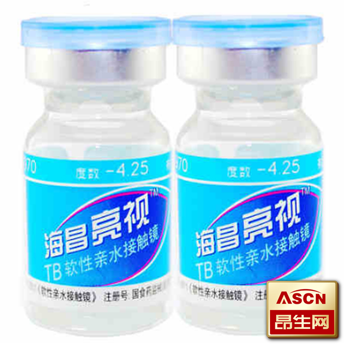 买2送钙+盒海昌隐形眼镜亮视TB近视镜适合初次佩戴舒适年抛1片TF