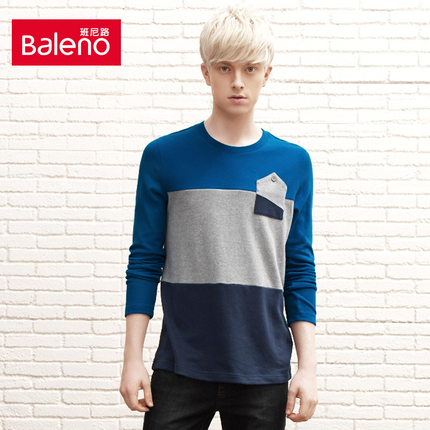 Baleno/班尼路男装 韩版T恤男长袖 圆领秋装针织衫体恤潮88531210