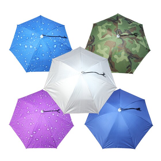 Muze Umbrella Hat Umbrella Hat Head Umbrella Picking Tea Hat Umbrella Double-layer Anti-scorch Windproof Sun Shade Fishing Umbrella