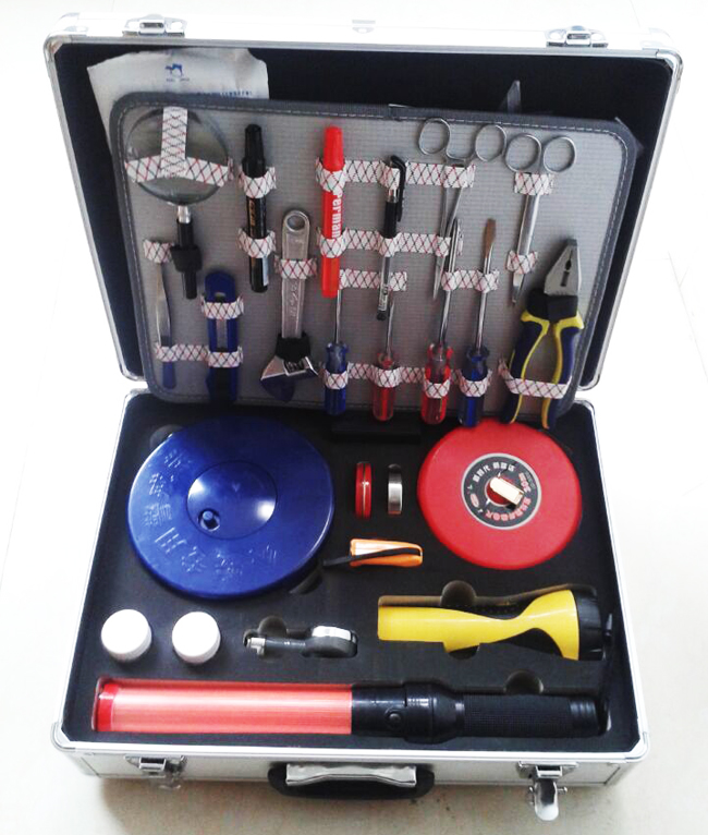 Horizontal traffic accident investigation box traffic investigation bag accident site investigation box trace inspection box