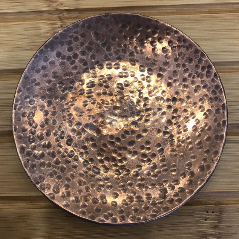 Hanwei Metal Tea Dish-Hand Hammer Red Copper-Taobao