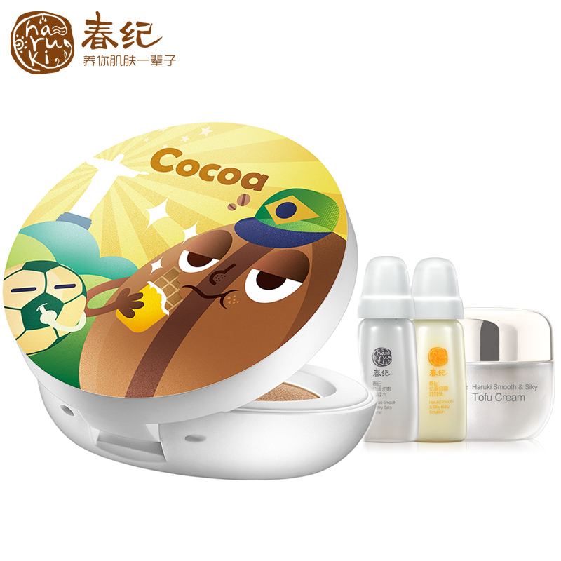 春纪轻妆上阵气垫粉底液12g 轻薄遮瑕修颜清爽持久水润