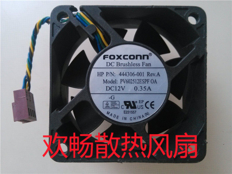 Foxconn PV602512ESPF OA 12V 0 6cm 6cm 6025 4 Line temperature-controlled host shell fan