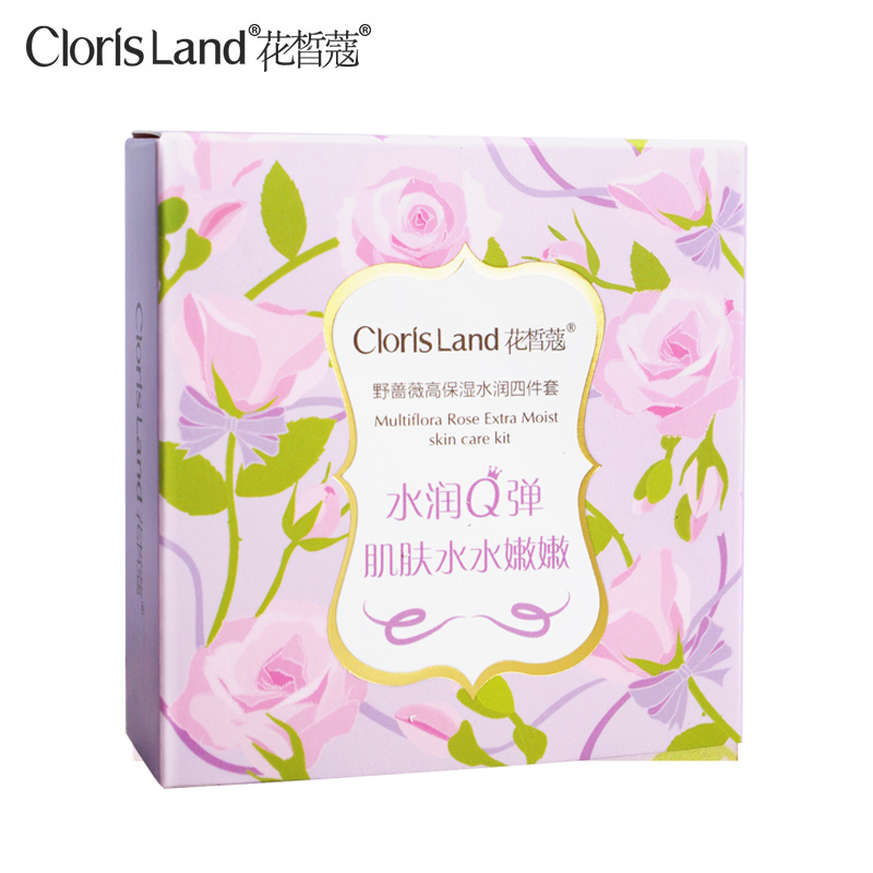 花皙蔻野蔷薇高保湿水润四件套 水嫩保湿 盈透补水 改善粗糙暗黄