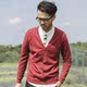 Áo len retro Nhật Bản áo len nam cardigan mỏng phần rắn màu áo len nam văn học nhỏ tươi quần áo dòng nam - Cardigan áo khoác len cardigan nam Cardigan