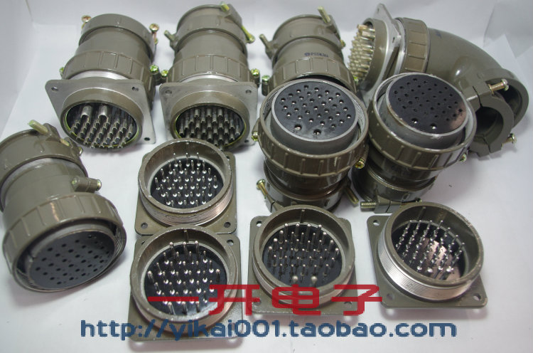 Circular connector P55-30 core 35 core front and back aviation plug high current open hole 55mm
