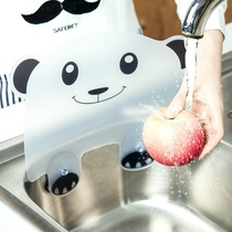 Cute panda sink water baffle kitchen sink splash proof water baffle bathroom wash table