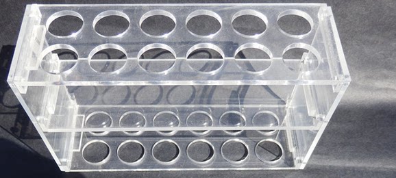 Organic Glass Trapezoidal Pipette Rack Disc Straw Rack Test Tube Rack Colorimetric Tube Rack Funnel