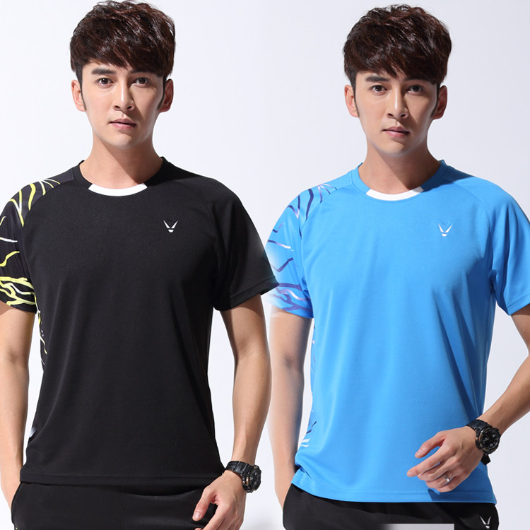 New quick-drying summer table tennis badminton clothing tops men's and women's sports short-sleeved round neck T-shirt training half-sleeved clothes
