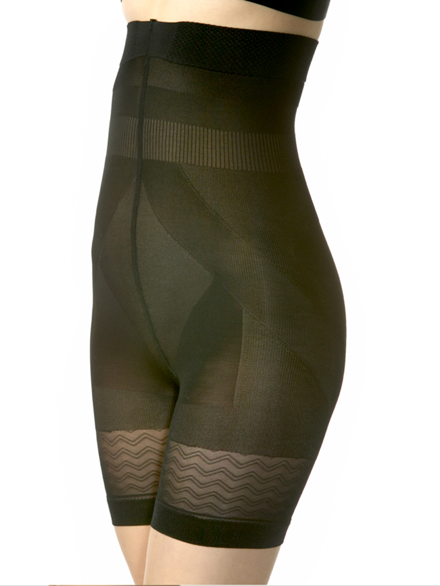 SVELTESSE/斯薇尔黛丝 黑色高腰平口提臀裤