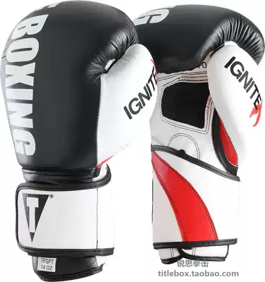(Original) TITLE boxing gloves Foam technology Velcro men's black